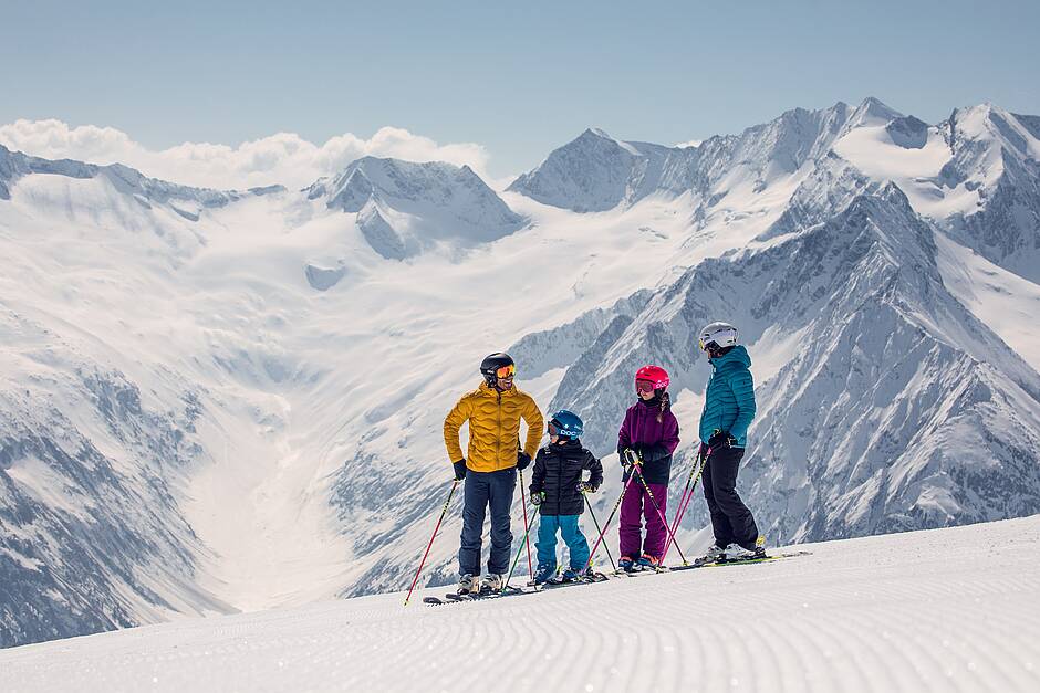Skifahrer im Zillertal
